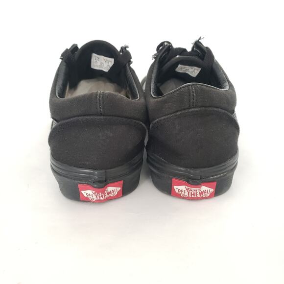 VANS Off The Wall SIZE 4 (MENS) 5.5 (WOMEN) Youth Lace Up Sneakers Black - Picture 6 of 13